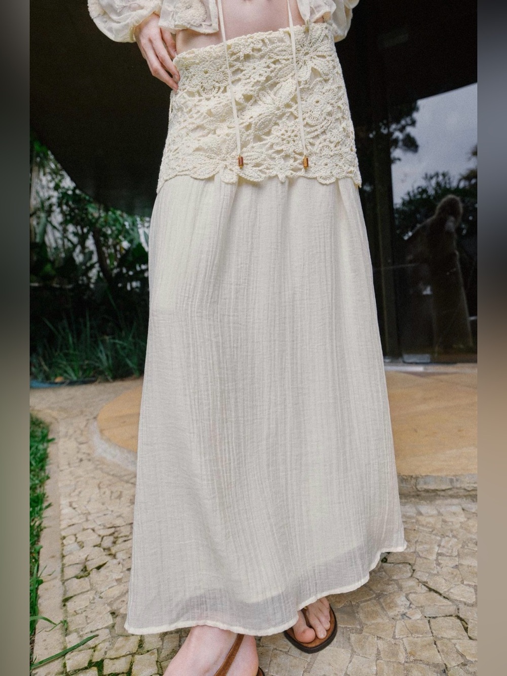 Crochet Combination Midi Skirt - Picture 2 of 3